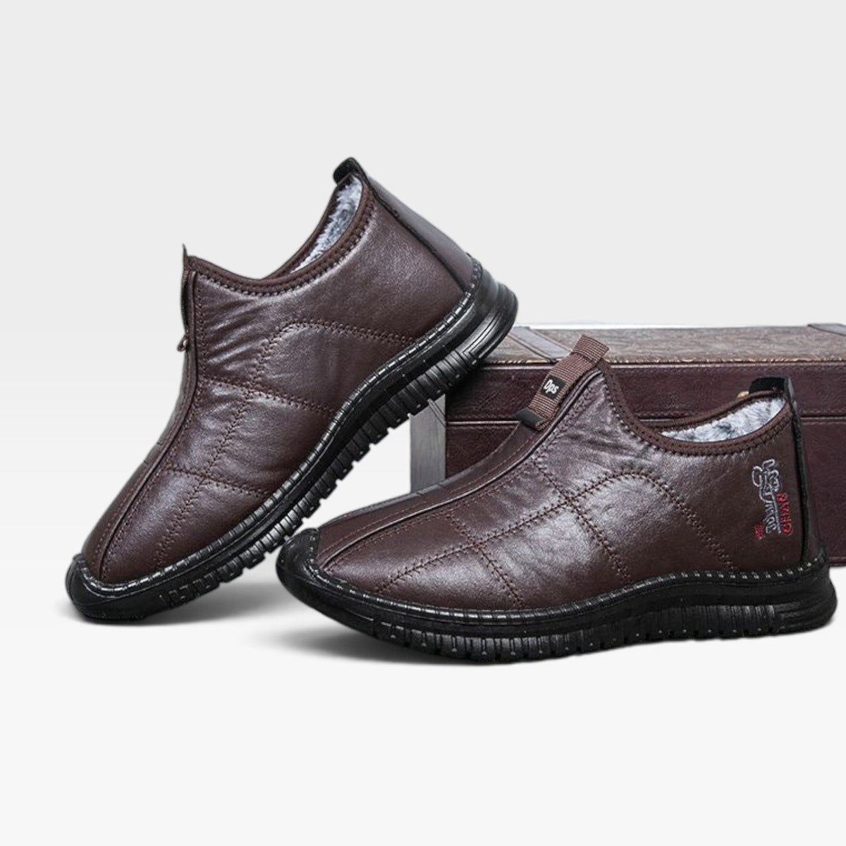 Men's Leather Waterproof Winter Boots