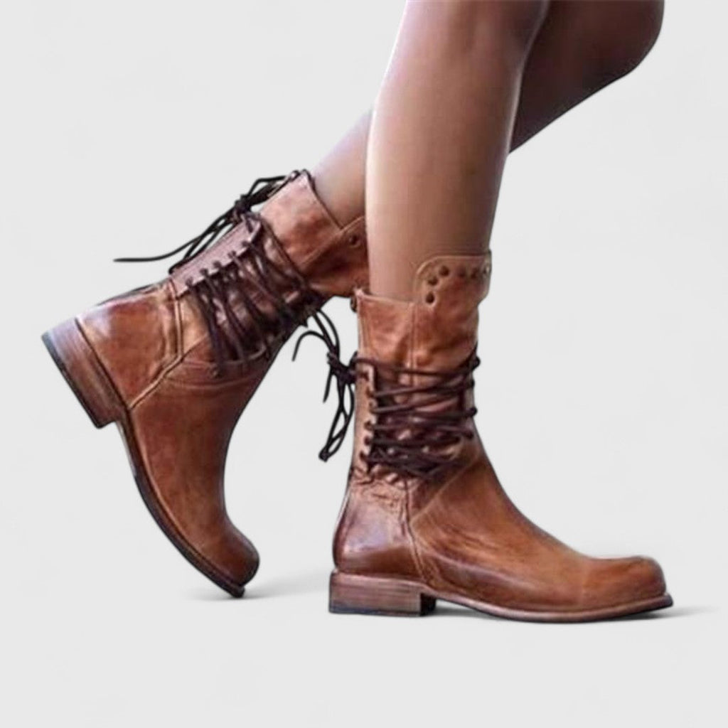 Women's Leather Calf Lace-Up Boots