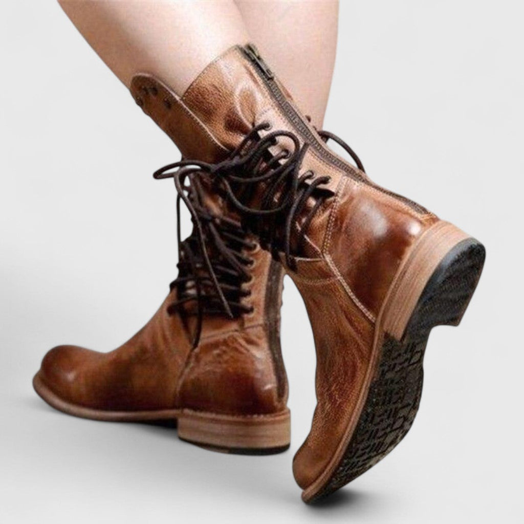 Women's Leather Calf Lace-Up Boots