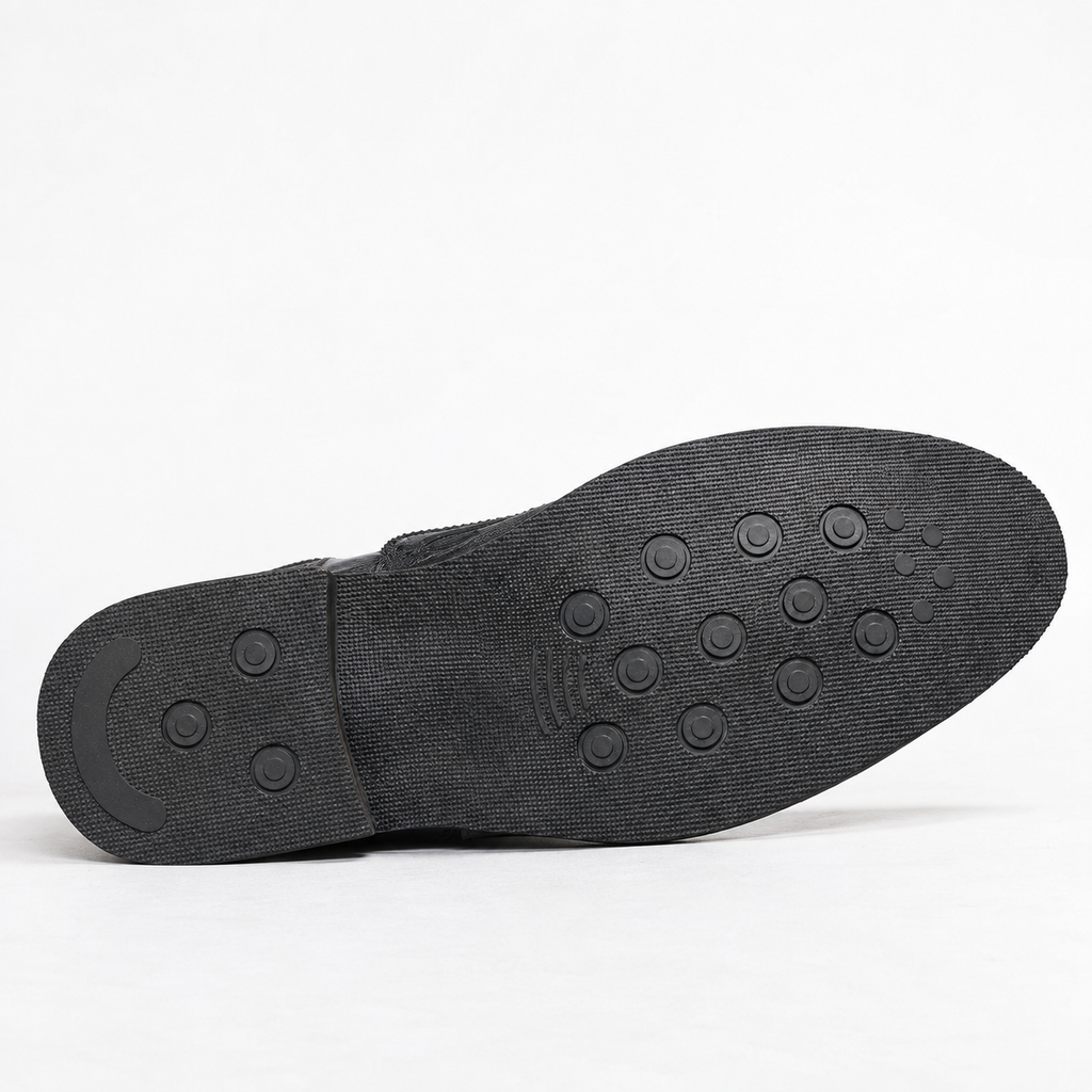 Men's Leather Wingtip Ankle Boots