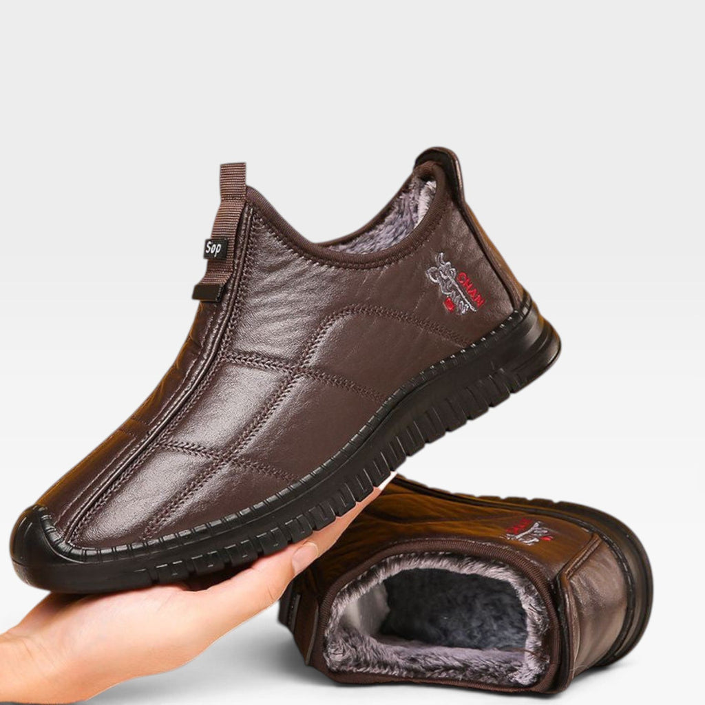Men's Leather Waterproof Winter Boots