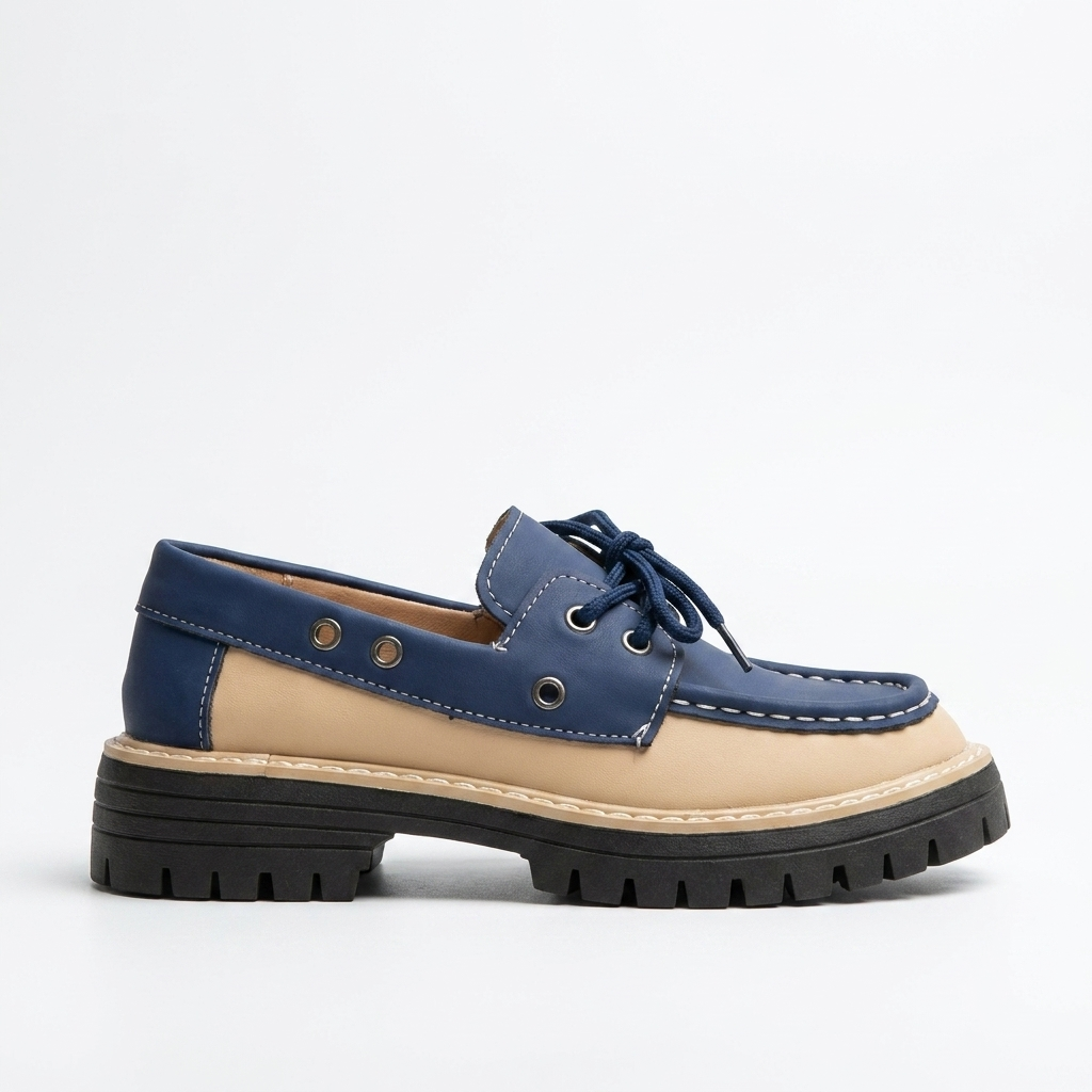 Women's Casual Platform Lace-Up Loafers