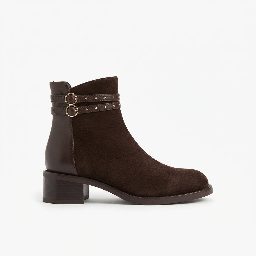 Women's Heeled Suede Ankle Boots