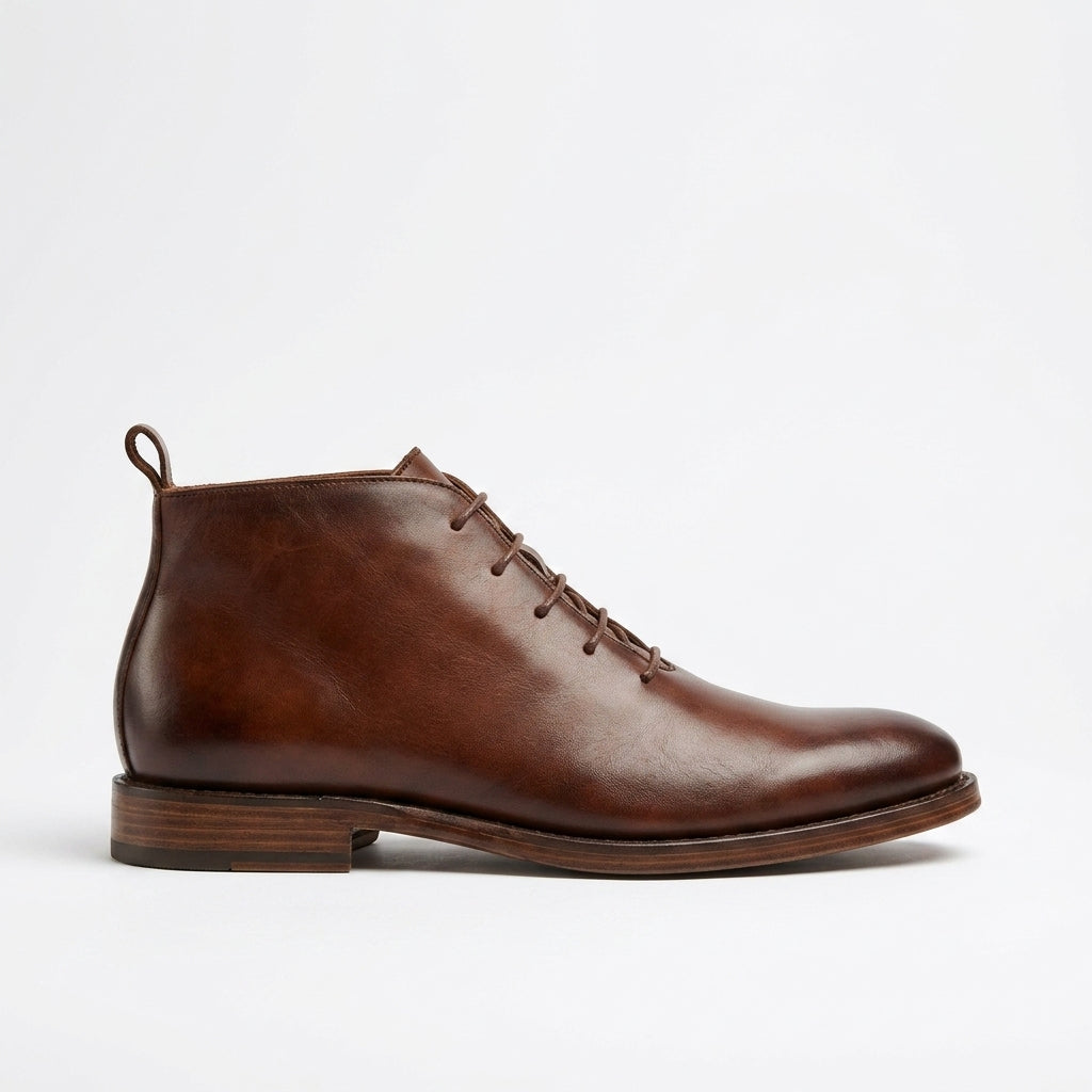 Men's Leather Slip-on Ankle Boots