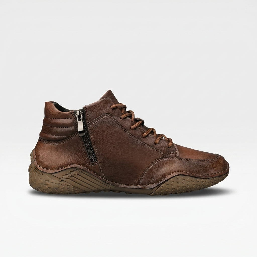 Men's Lace-Up Leather Ankle Boots