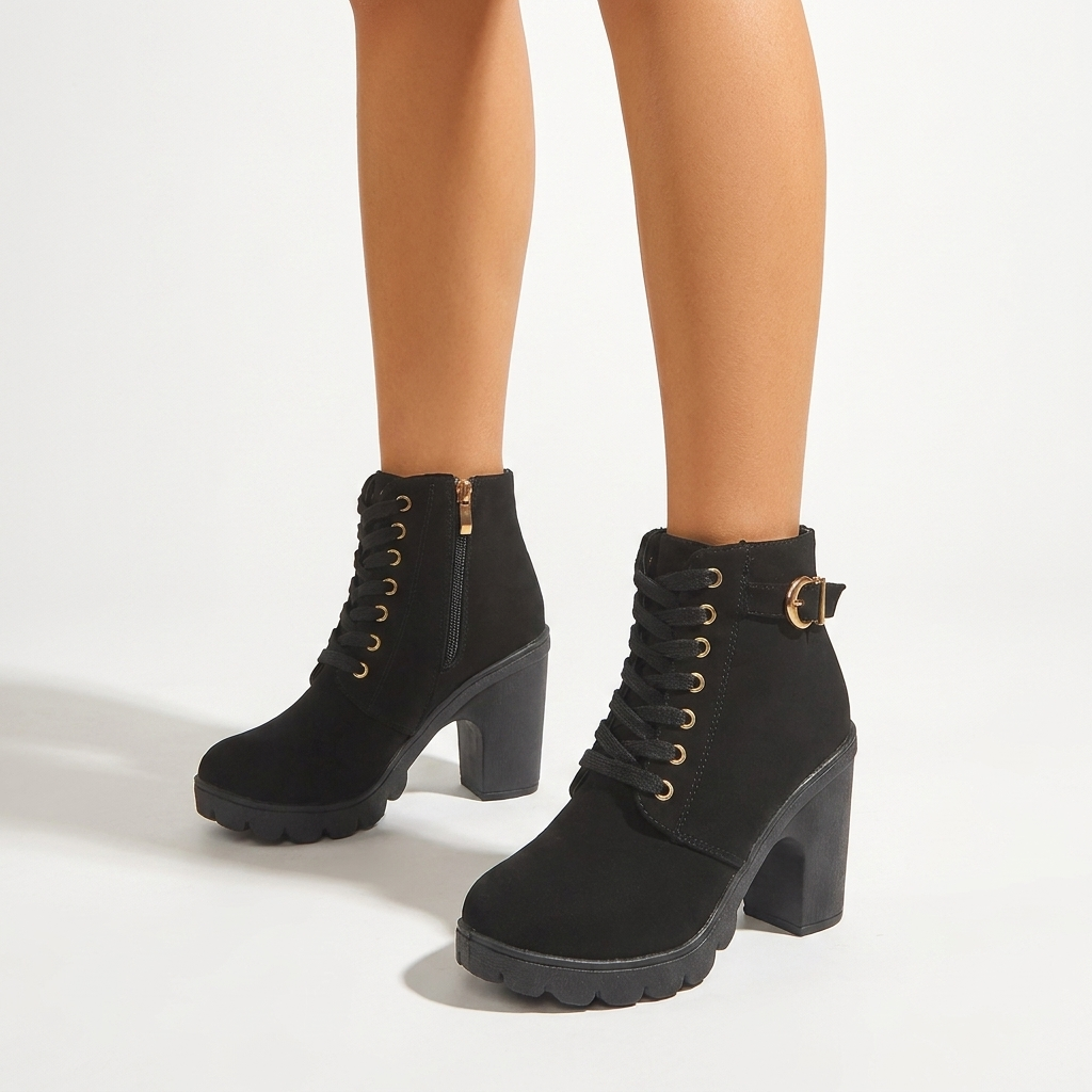 Women's Heeled Combat Boots