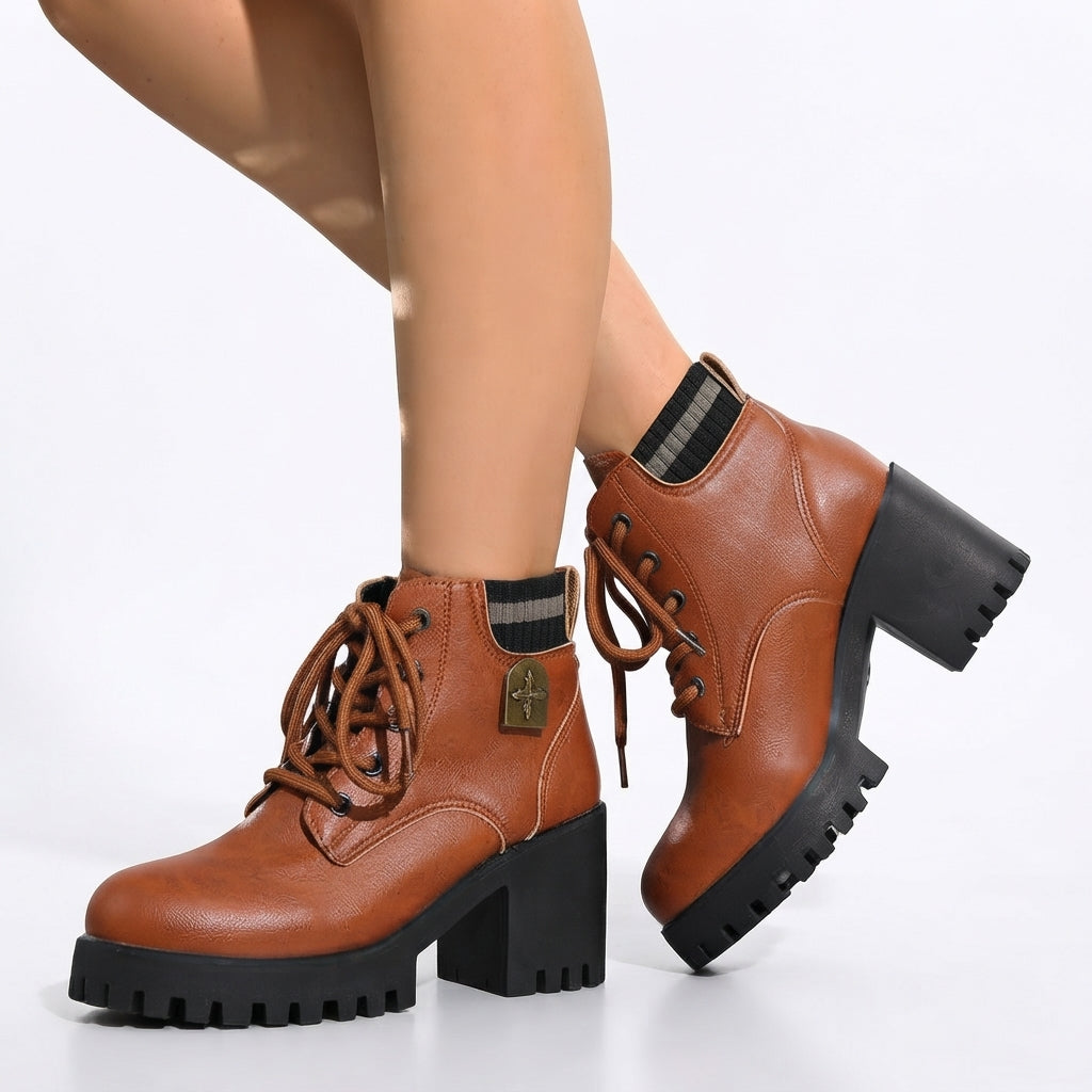 Women's Platform Heeled Ankle Boots