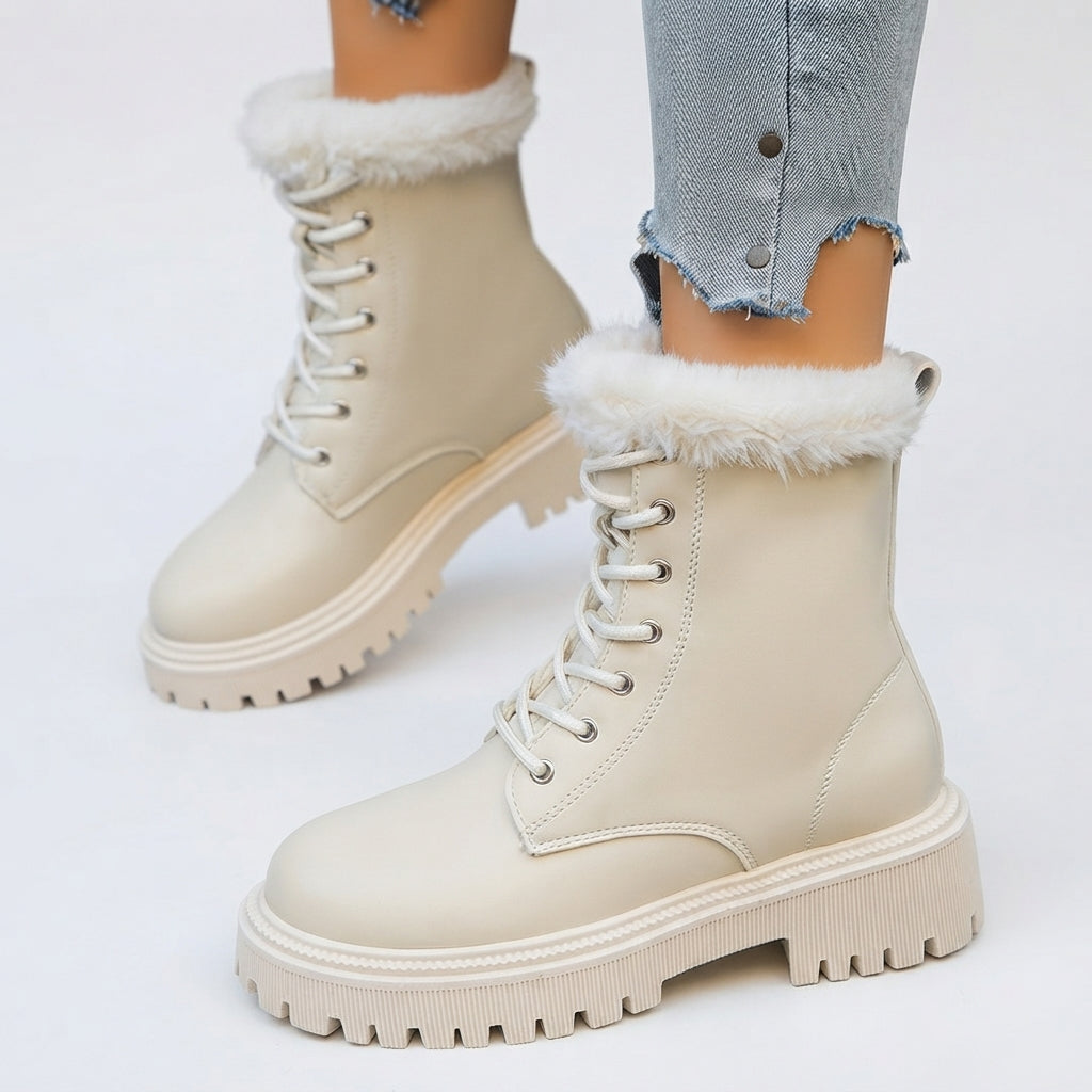 Women's Laced Lined Combat Boots