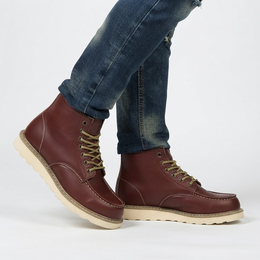 Men's Leather Lace-Up Ankle Boots