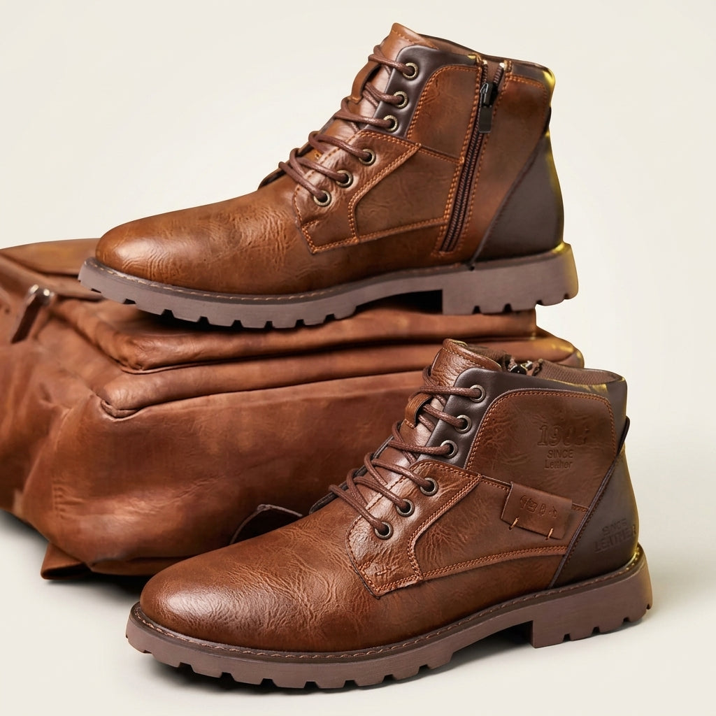 Men's Leather Combat Boots