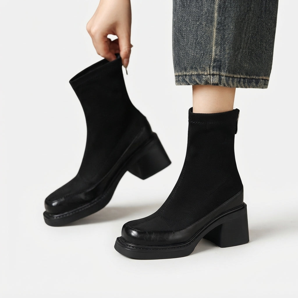 Women's Comfortable Heeled Ankle Boots