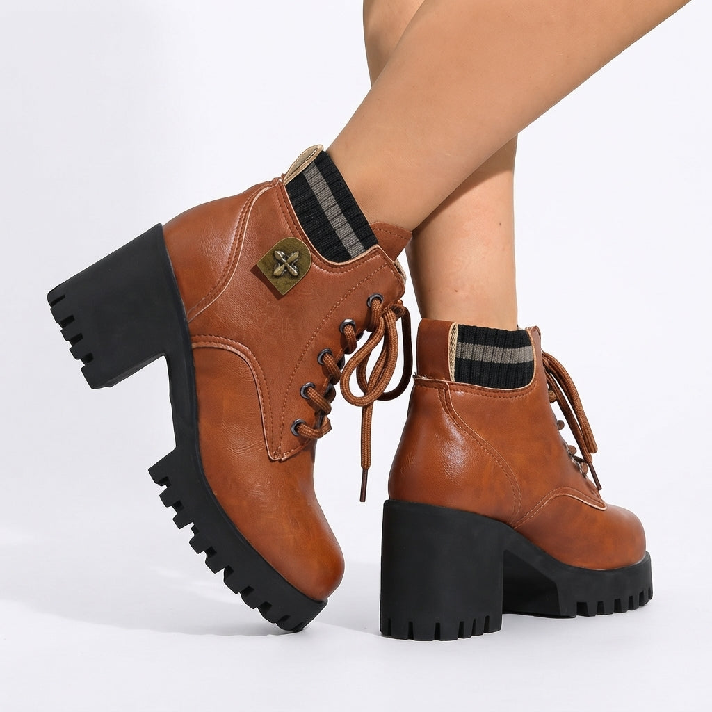 Women's Platform Heeled Ankle Boots