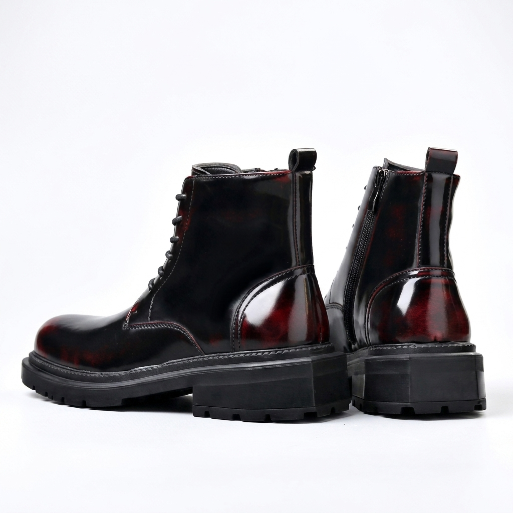 Men's Combat Leather Ankle Boots