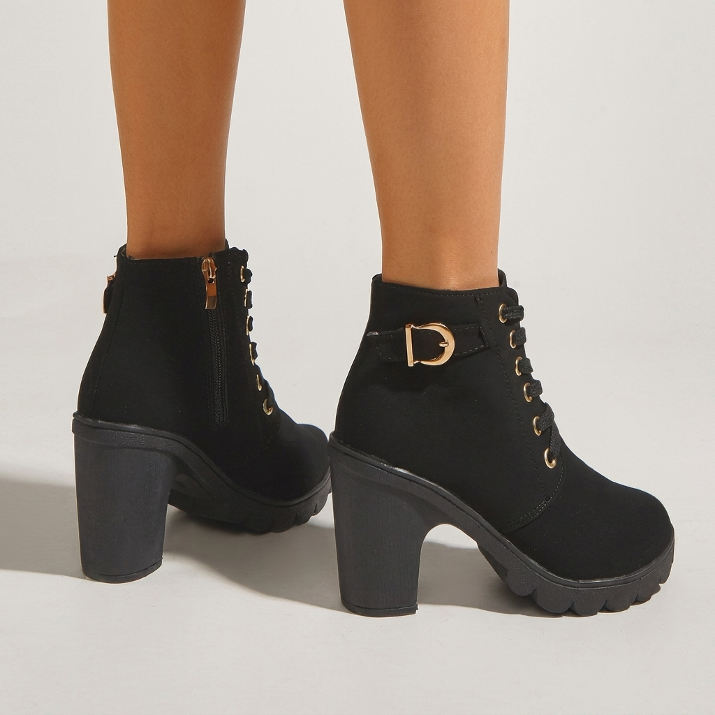Women's Heeled Combat Boots