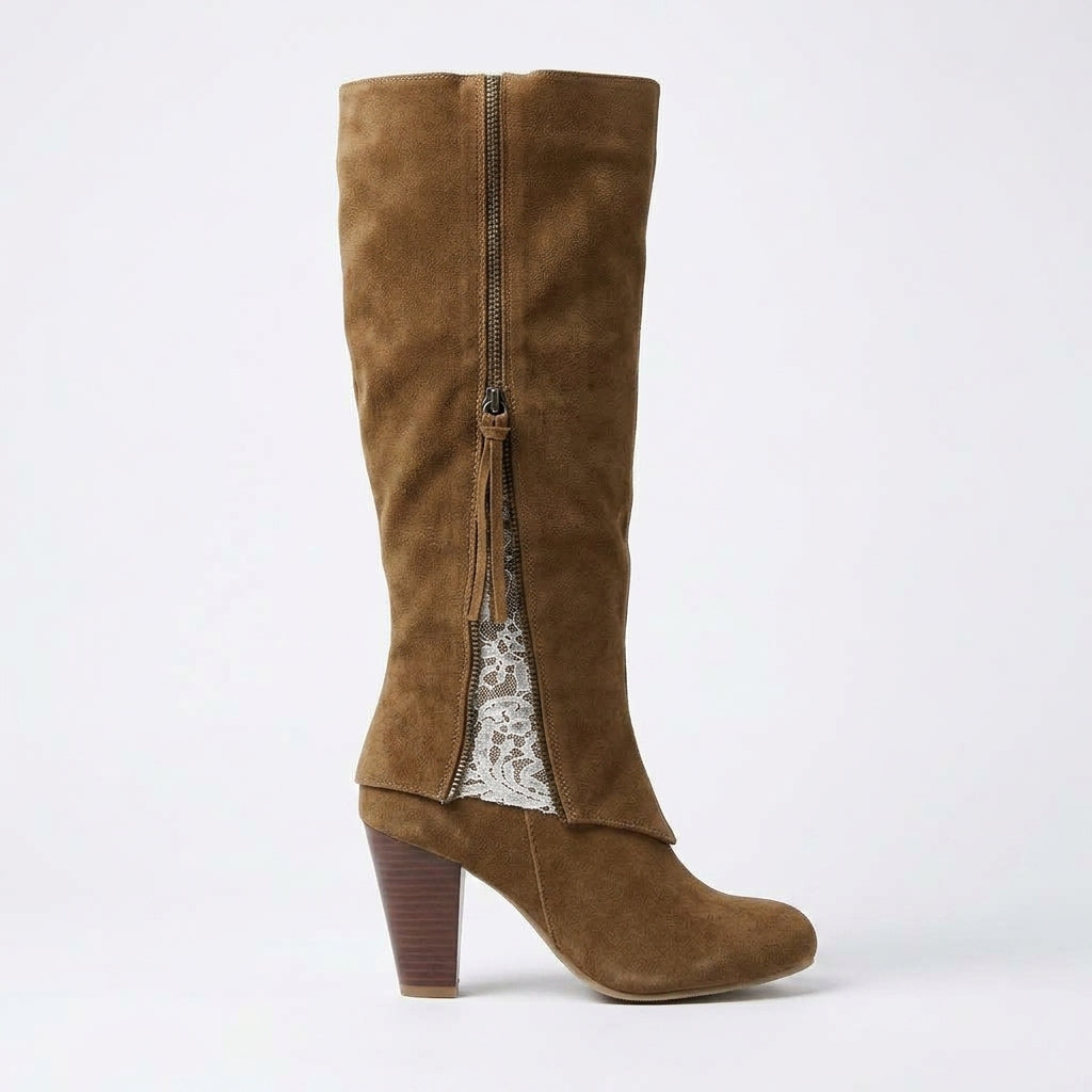 Women's Heeled Knee High Boots