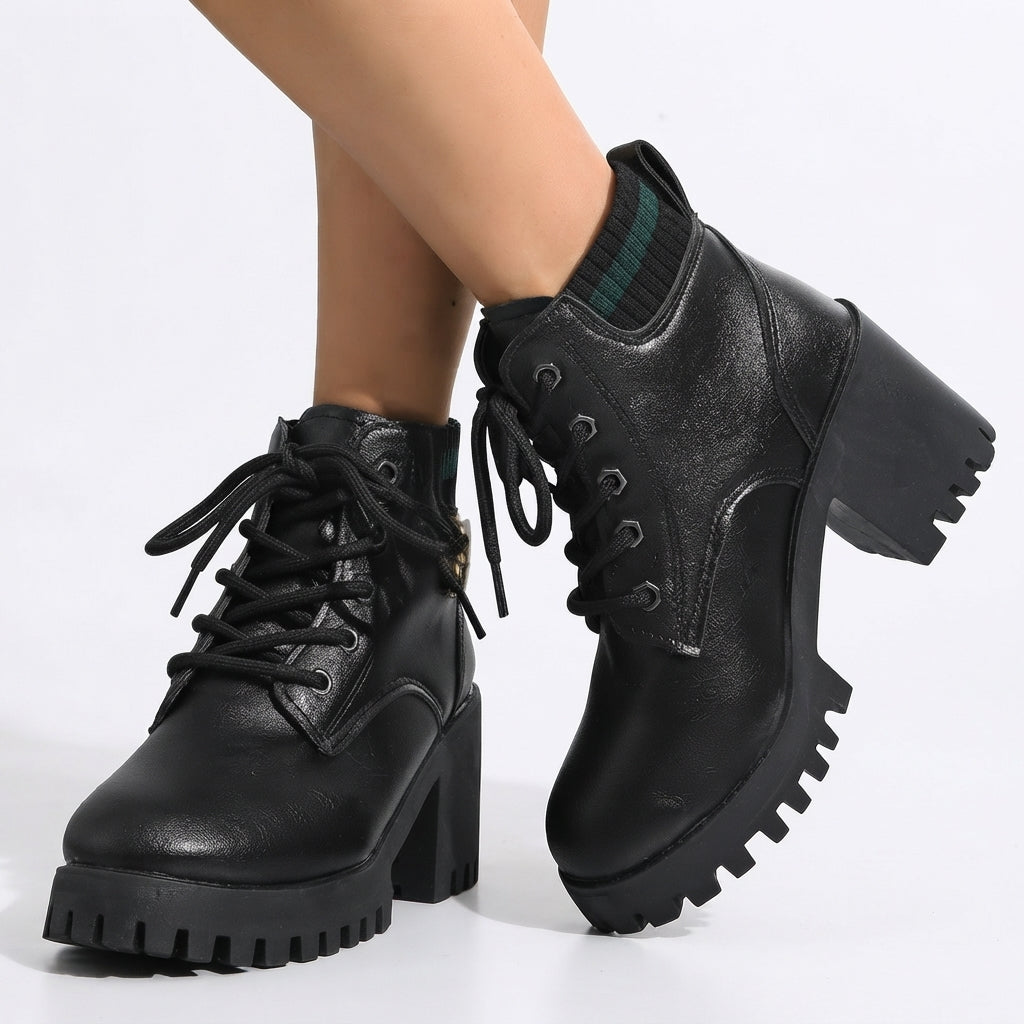 Women's Platform Heeled Ankle Boots
