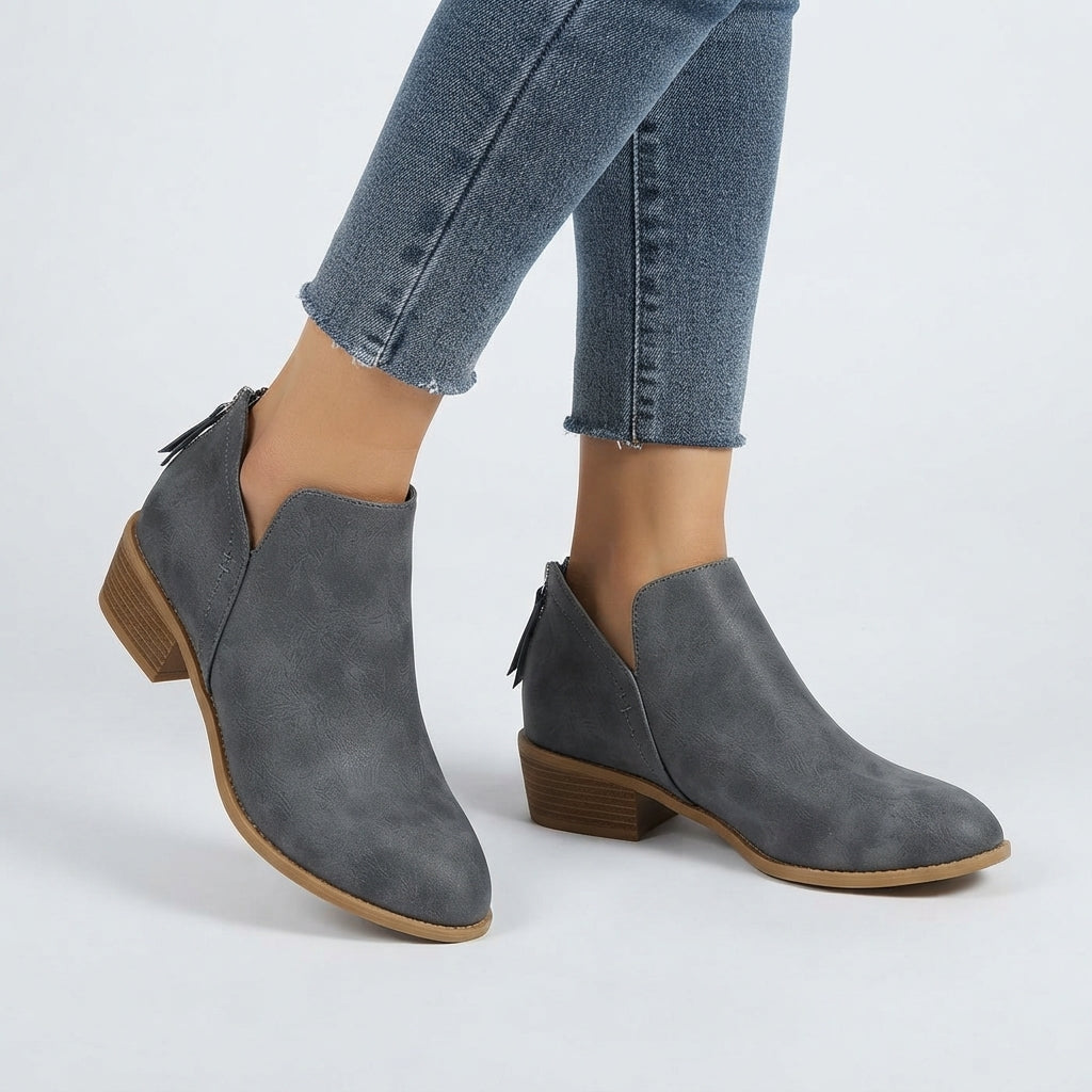 Women's Comfortable Heel Pointed Toe Ankle Boots
