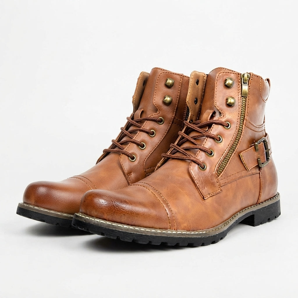 Men's Comfortable Biker Ankle Boots