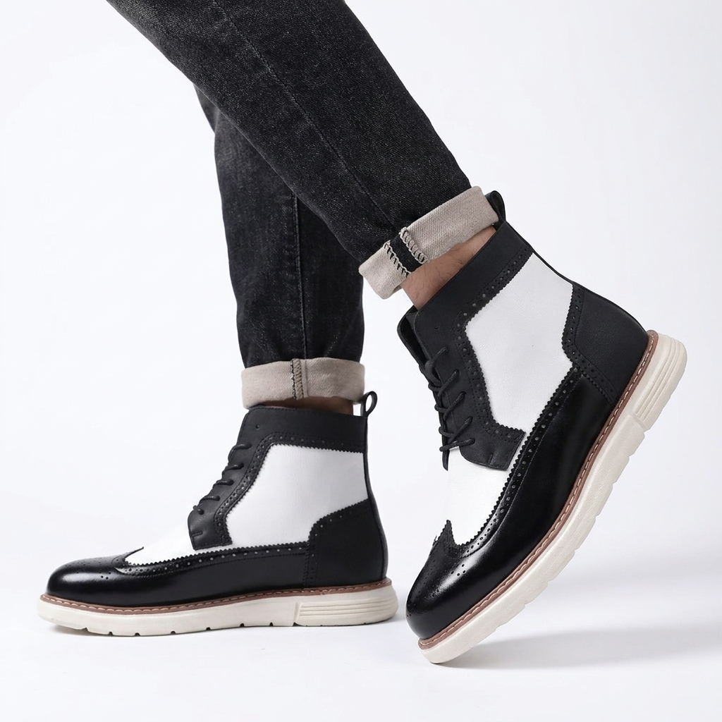 Men's Casual Brogue Ankle Boots