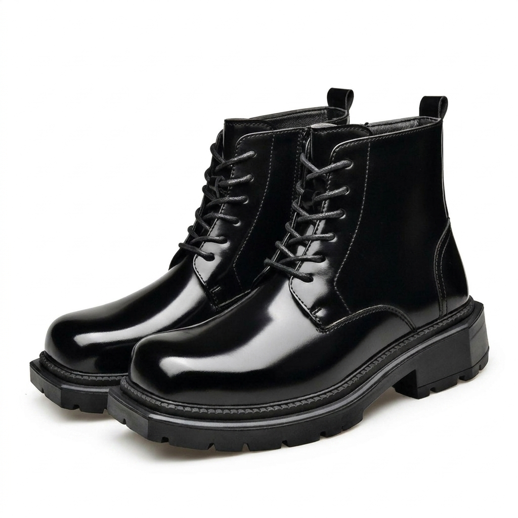 Men's Combat Leather Ankle Boots