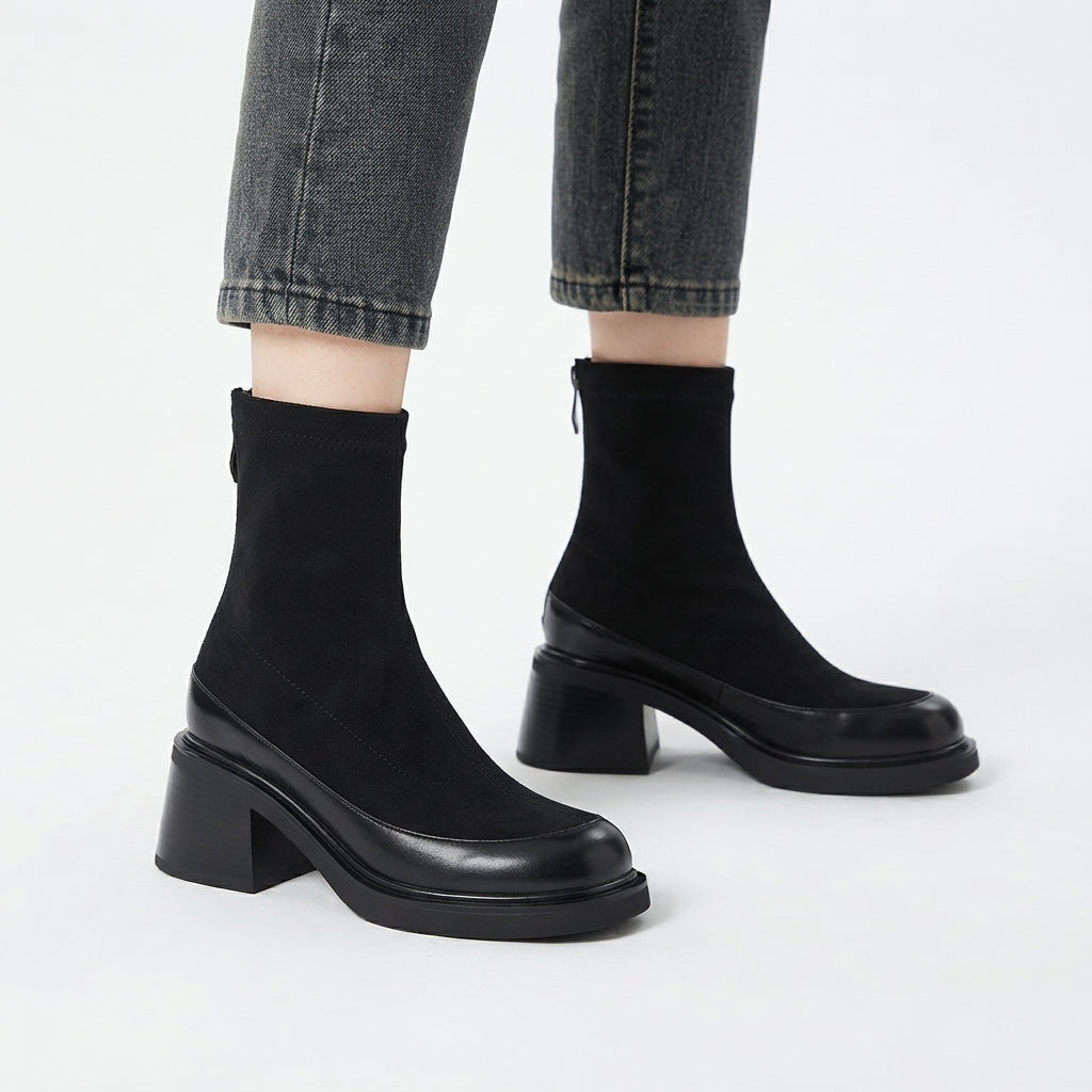 Women's Comfortable Heeled Ankle Boots