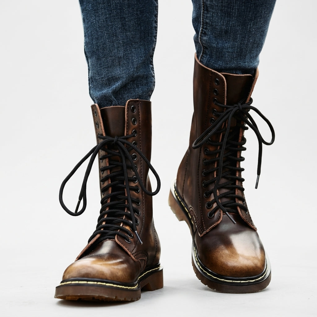 Men's Versatile Leather Combat Boots
