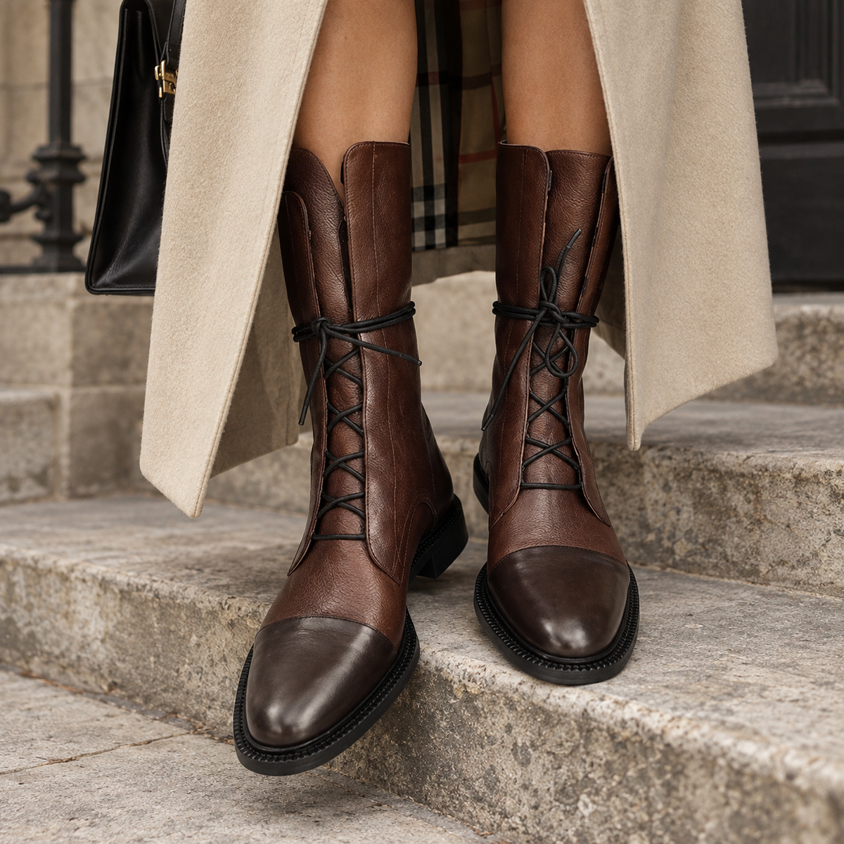 Women's Fashionable Combat Ankle Boots