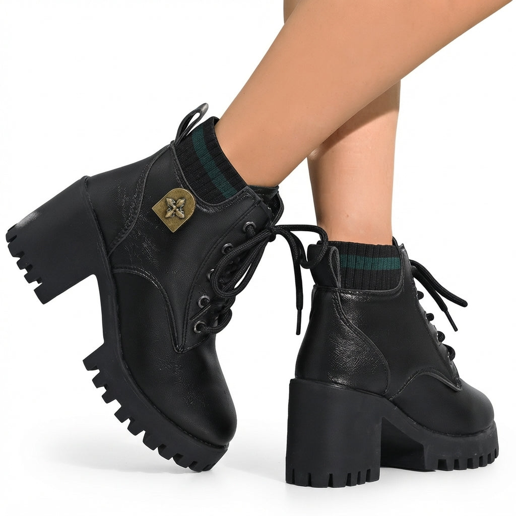 Women's Platform Heeled Ankle Boots