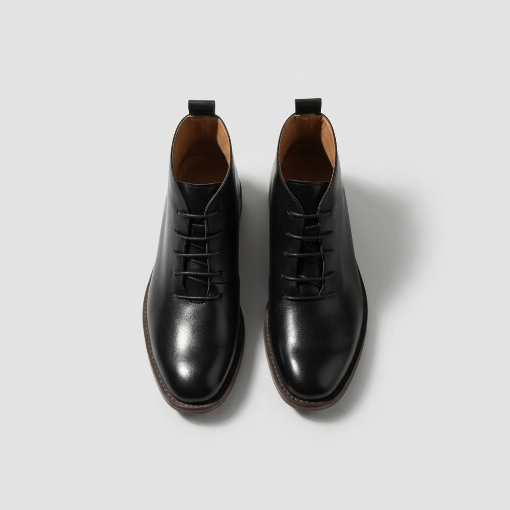 Men's Leather Lace-Up Ankle Boots