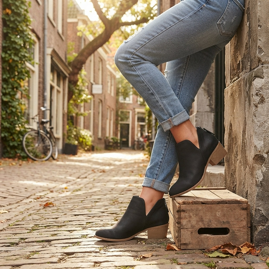 Women's Comfortable Heel Pointed Toe Ankle Boots