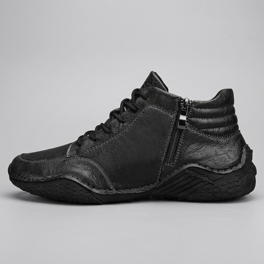 Men's Lace-Up Leather Ankle Boots