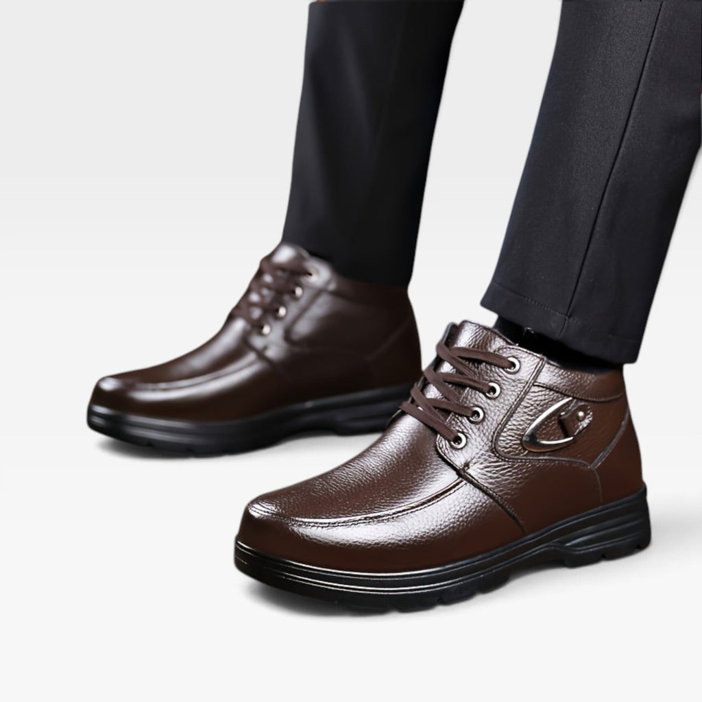 Men's Leather Lace-Up Boots