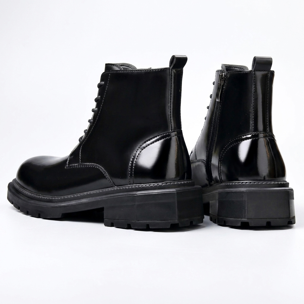 Men's Combat Leather Ankle Boots