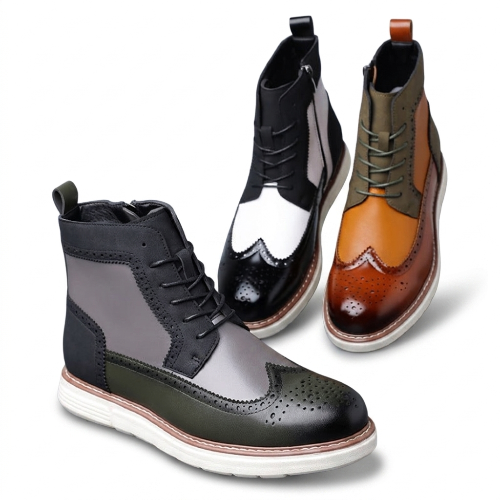 Men's Casual Brogue Ankle Boots