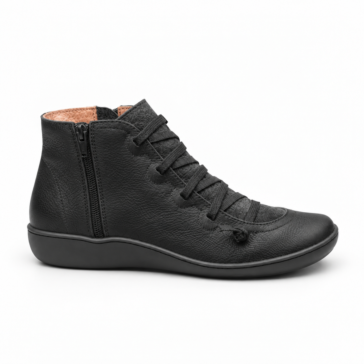 Women's Comfortable Lace-Up Leather Ankle Boots