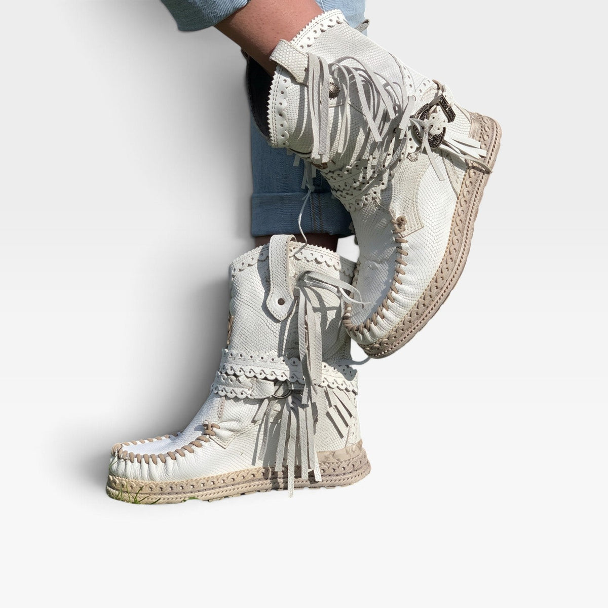Women's Suede Fringe Ankle Boots