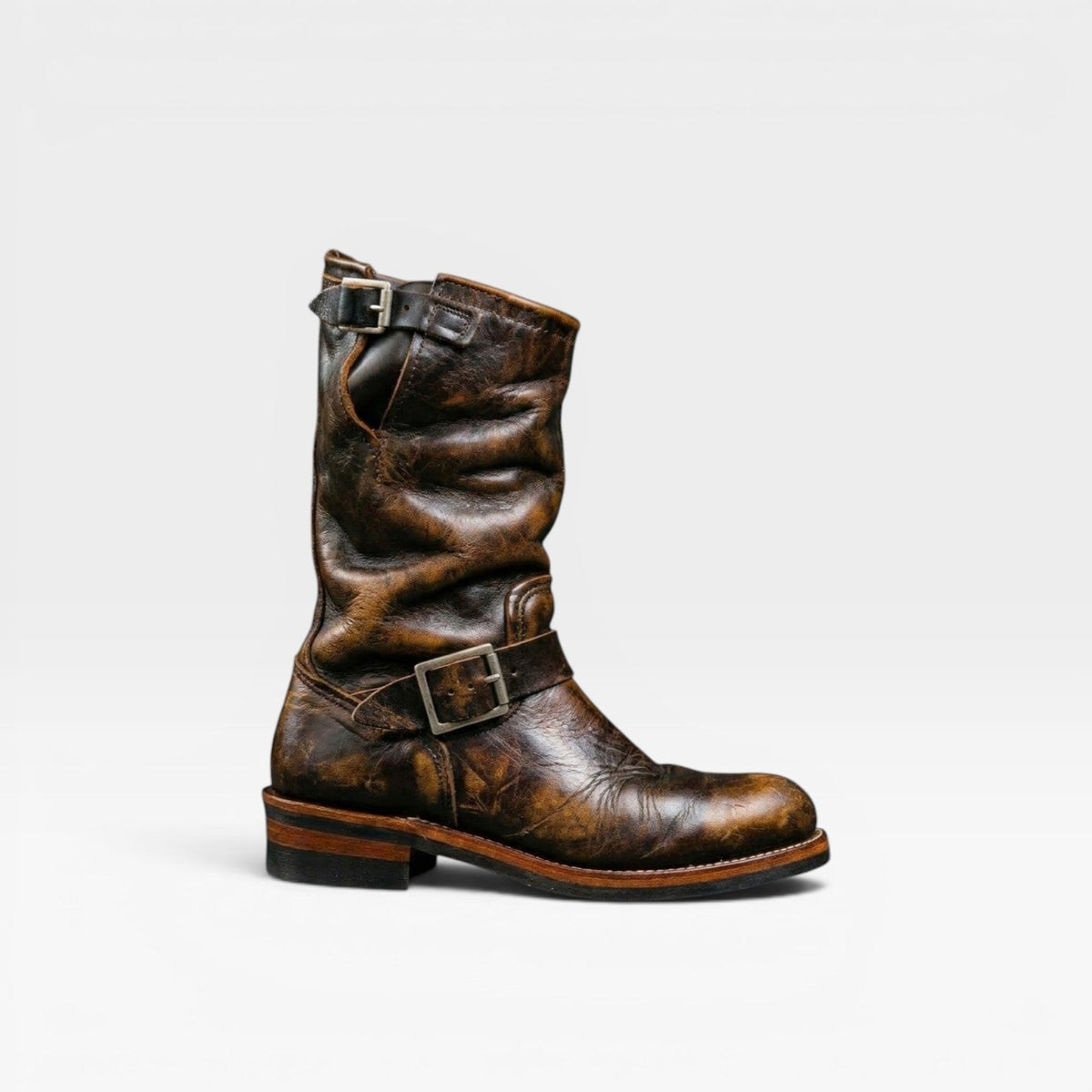 Men's Distressed Leather Calf Boots