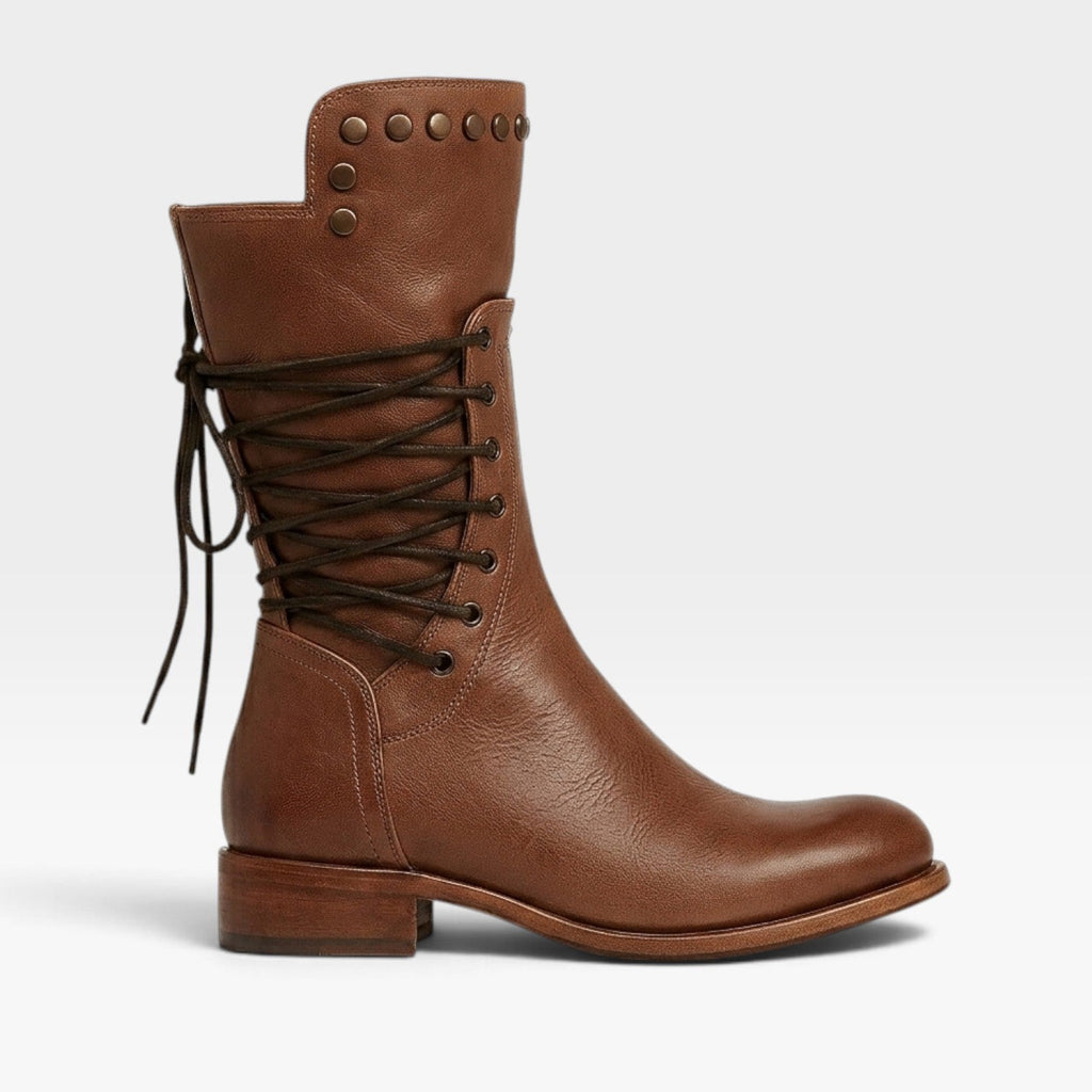 Women's Leather Calf Lace-Up Boots