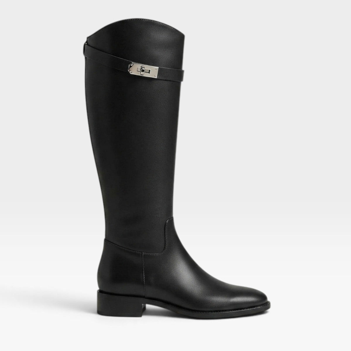 Women's Knee High Leather Buckle Boots