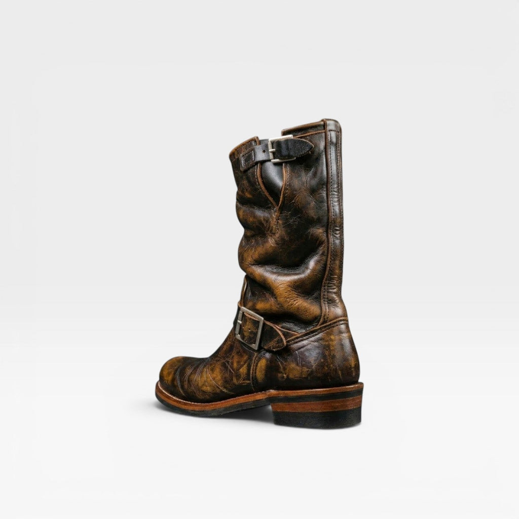 Men's Distressed Leather Calf Boots