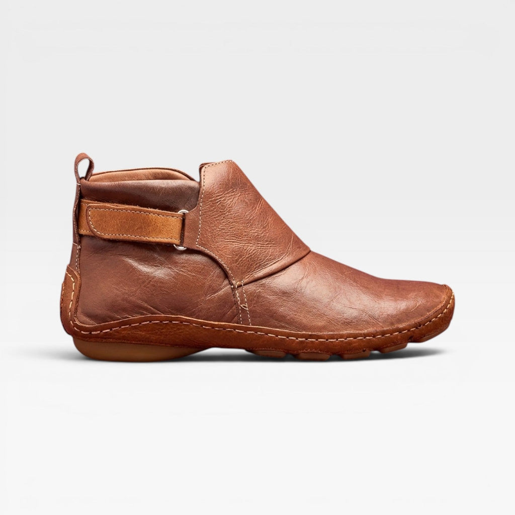 Women's Leather Ankle Boots – Cushioned Comfort Fall Booties