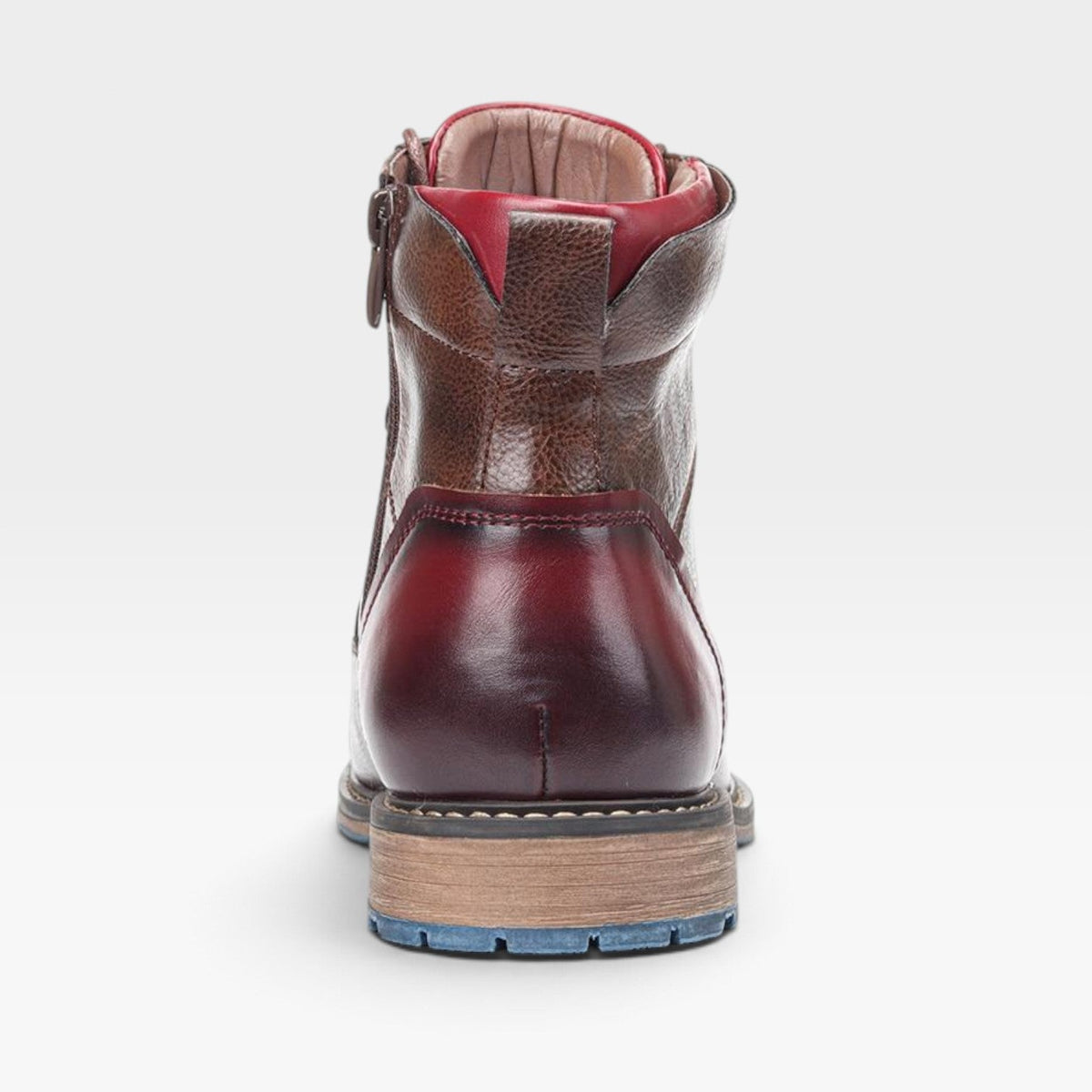 Men's Lace Up Leather Cap Toe Boots