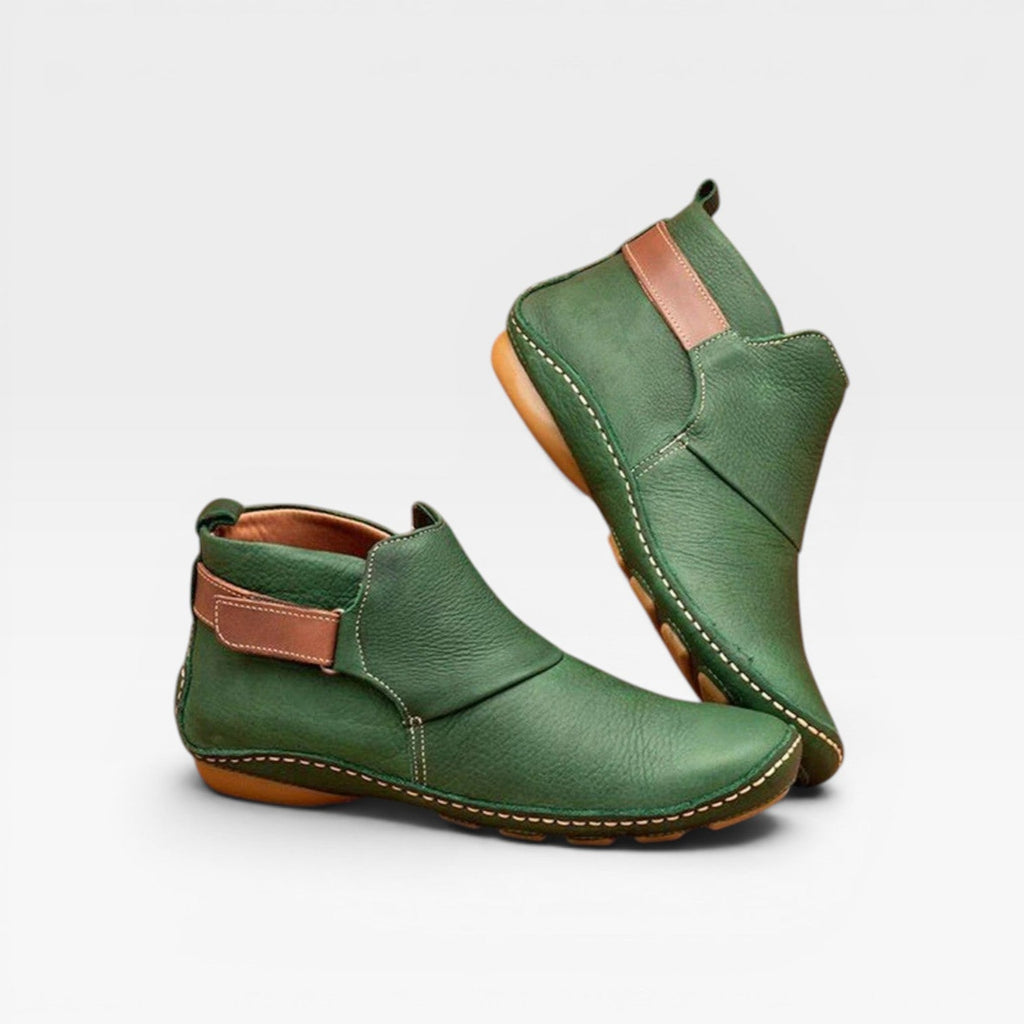 Women's Leather Ankle Boots – Cushioned Comfort Fall Booties