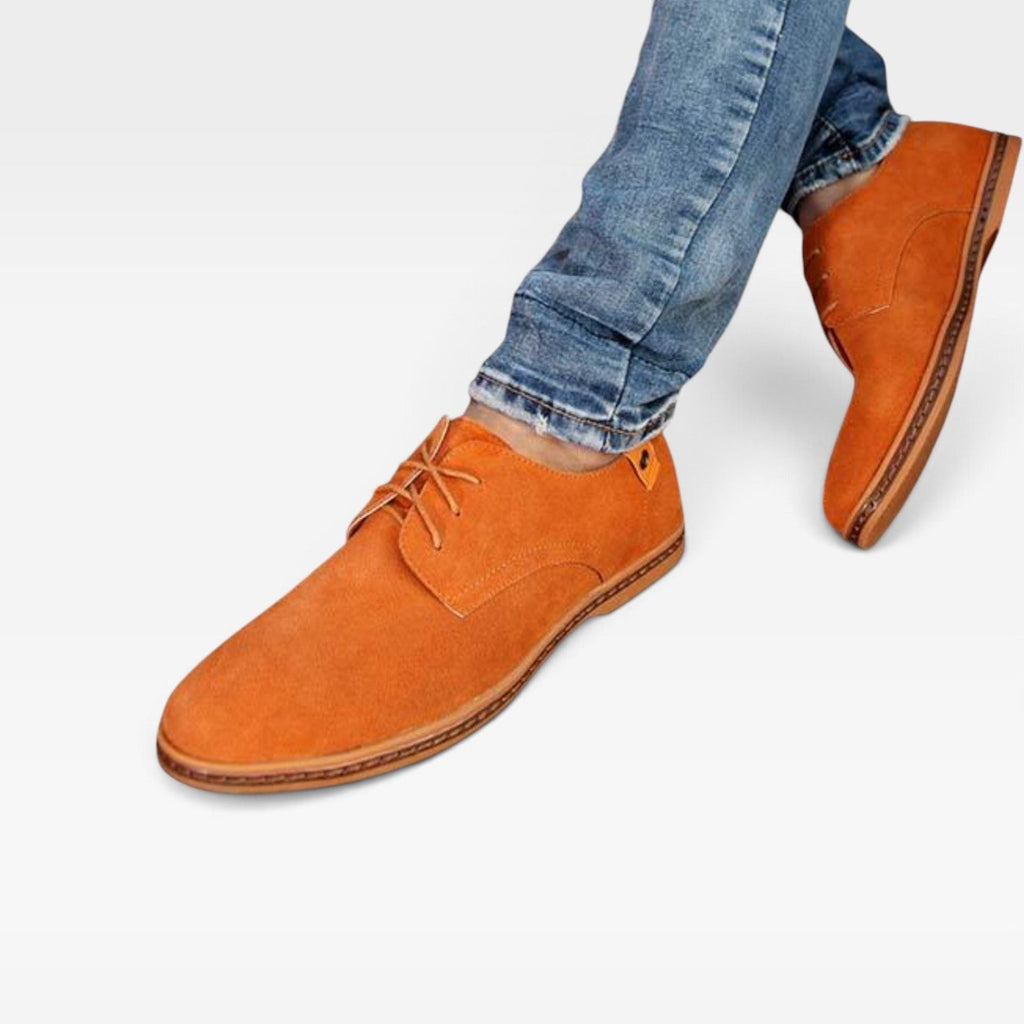 Men's Suede Lace-Up Derby Shoes