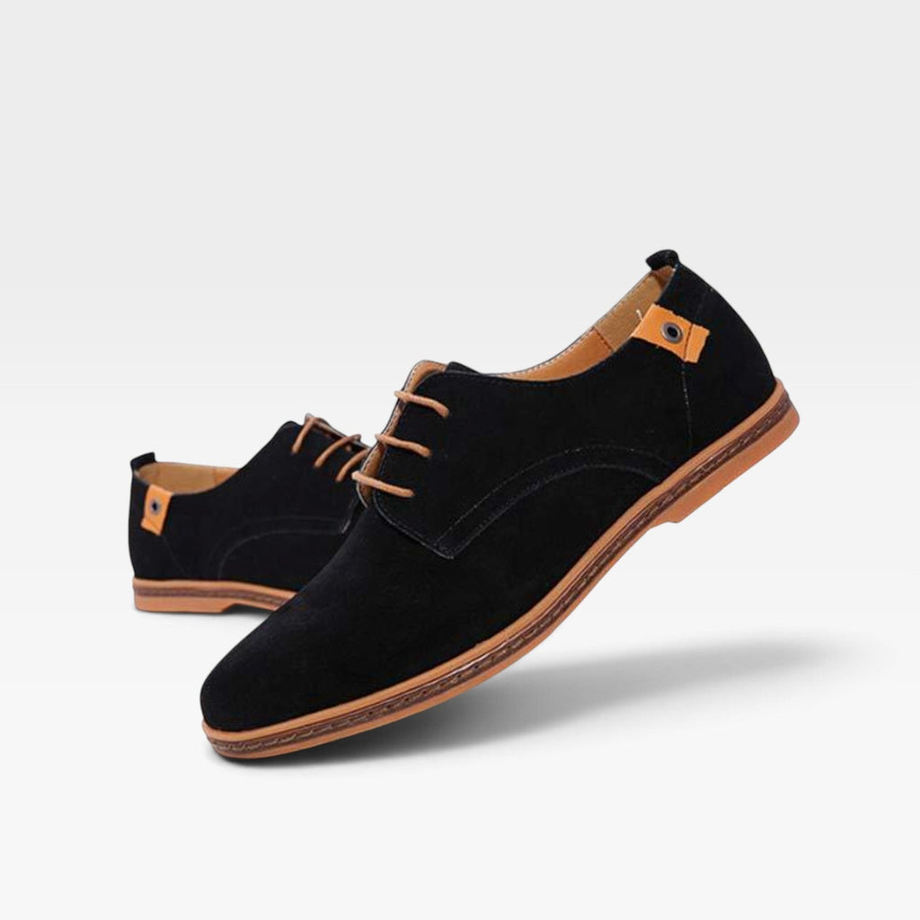 Men's Suede Lace-Up Derby Shoes