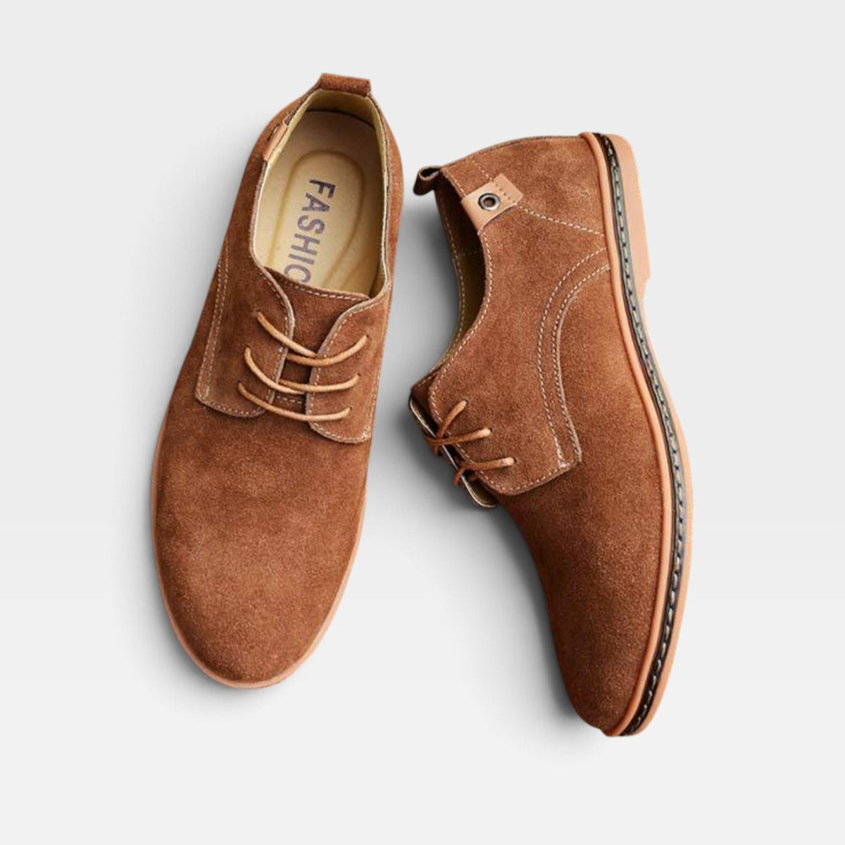 Men's Suede Lace-Up Derby Shoes