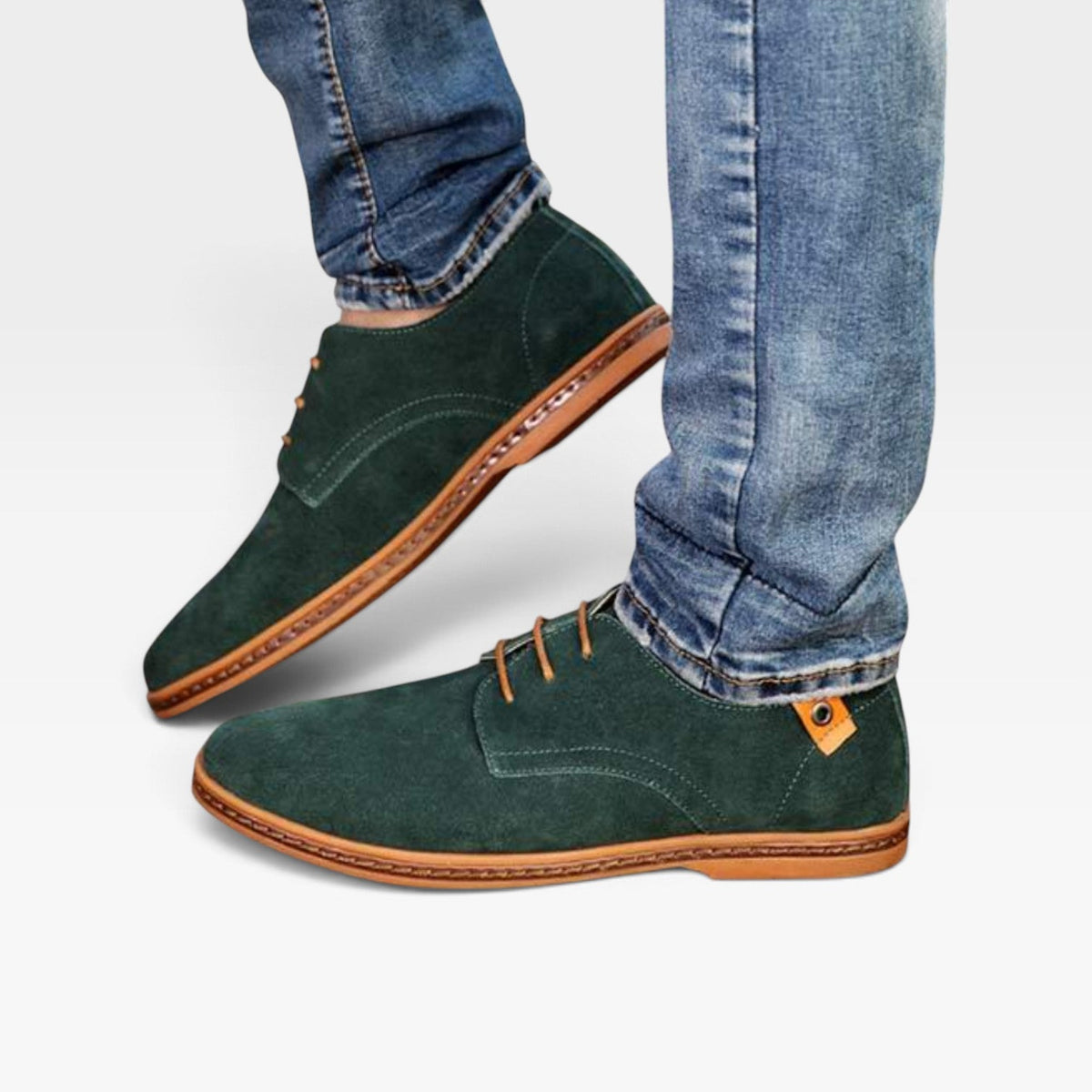 Men's Suede Lace-Up Derby Shoes