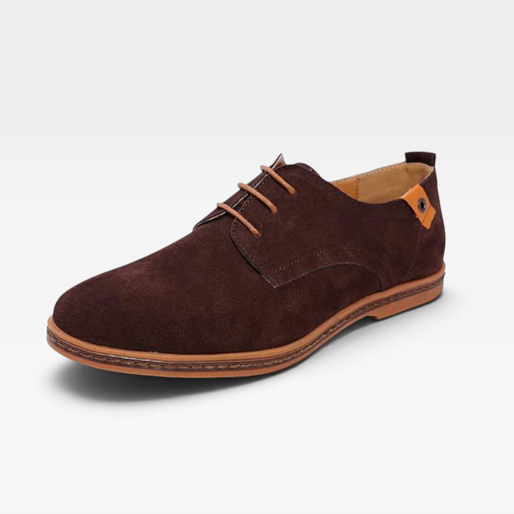 Men's Suede Lace-Up Derby Shoes