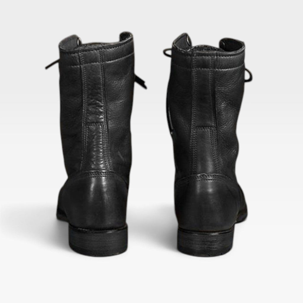 Women's Leather Lace-Up Combat Boots