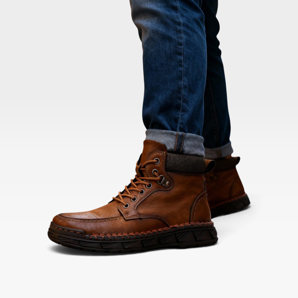 Men's Suede Lace-Up Ankle Boots